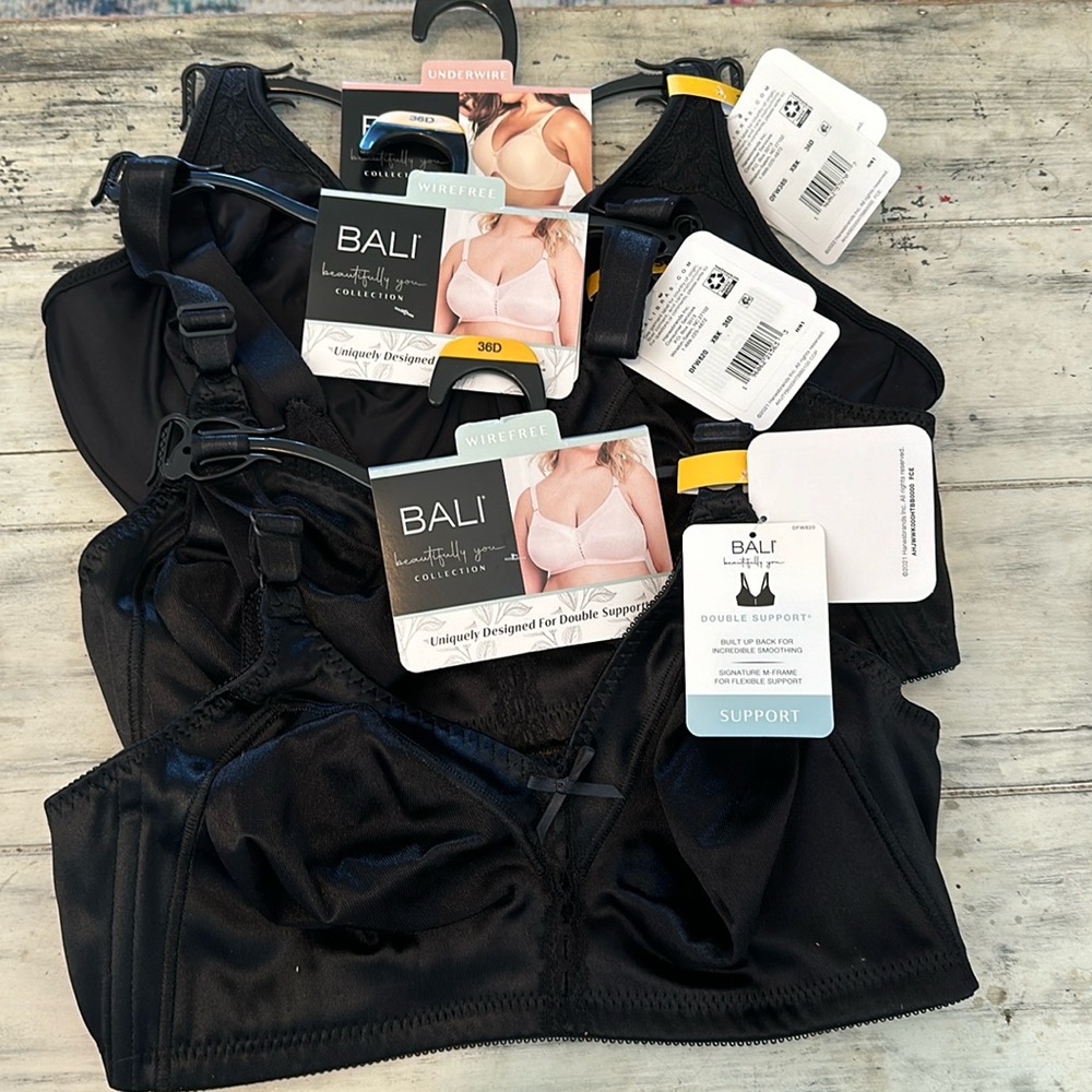 Three NWT BALI BRAS Size 36 D